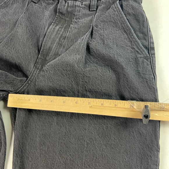 Abercrombie Fitch Jeans Women 27x29* High Rise Loose Pleated Black Denim Tag 27S - Picture 14 of 16